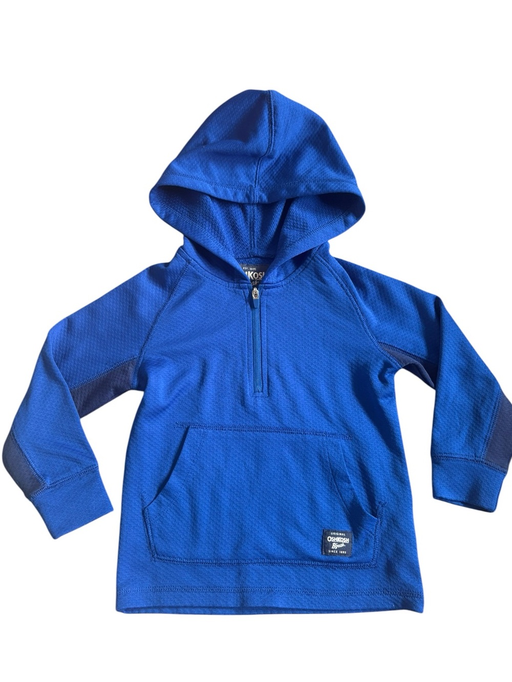 3/$25 OshKosh B'gosh Bright Blue Kids' Hooded Half-Zip Sweatshirt